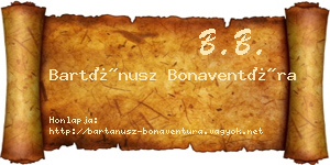 Bartánusz Bonaventúra névjegykártya
